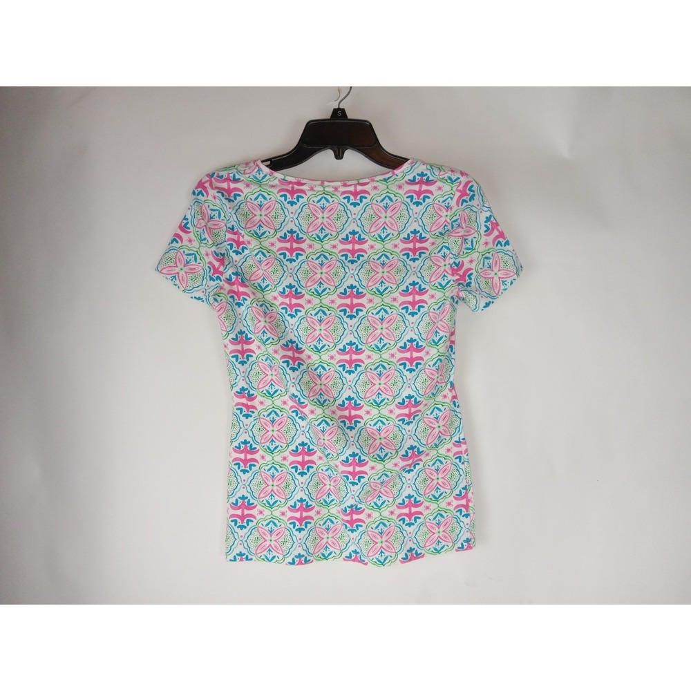 Lot 2 Talbots Shirt Womens XS Short Sleeve Pullover Floral Paisley Muiticolor - Picture 10 of 16